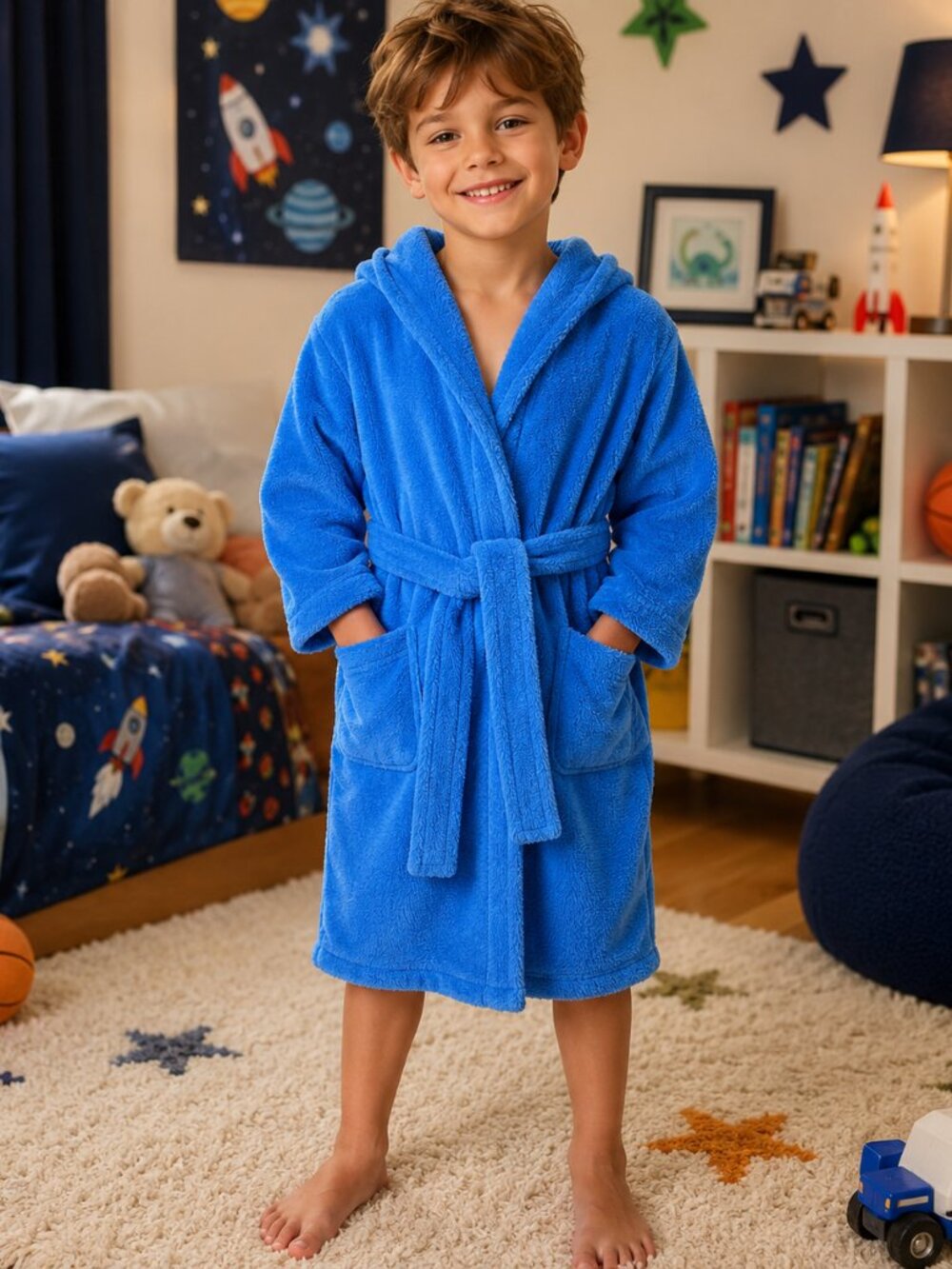 Melsimo Bathrobe Boys Size Small 6 Blue #Cozy #Loungwear #Kidcore